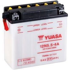 MOTOCYKLOVÁ BATÉRIA 12V, 12N5.5-4A, 5,8AH, 55A, KONVENČNÉ 135X60X130, YUASA ORIGINÁL (SUCHÁ-NENAPLNENÁ, BEZ ELEKTROLYTU)