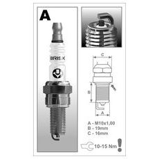 ZAPAĽOVACIE SVIEČKA AR10C RAD SUPER, BRISK - ČESKÁ REPUBLIKA