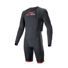 VNĚJŠÍ VRSTVA AIRBAGOVÉ VESTY TECH-AIR®10, ALPINESTARS (ČERNÁ/ČERVENÁ/ŠEDÁ, STANDARDNÍ PROVEDENÍ S KRÁTKÝMI NOHAVICEMI)