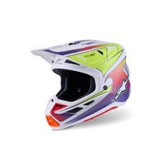 PRILBA SM7 FUSE, ALPINESTARS (BÍLÁ/ŽLUTÁ FLUO/FIALOVÁ) 2026