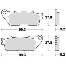 BRZDOVÉ DOŠTIČKY, BRAKING (SEMI-METALICKÁ ZMES SM1) 2 KS V BALENÍ