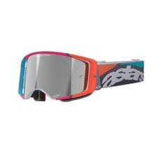 ALPINESTARS SUPERTECH STREAM – MOTOKROSOVÉ OKULIARE NA MX A ENDURO (SIVÁ/MULTICOLOR, ZRKADLOVÉ STRIEBORNÉ PLEXI) 2025