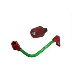 LEVER GUARD ACCOSSATO WITH GREEN HOSE AND JOINT RIGHT, ALUMINIUM