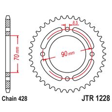 REŤAZOVÁ ROZETA JT JTR 1228-34 34 ZUBOV,428