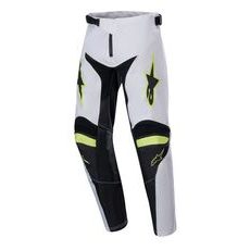 KALHOTY RACER LUCENT, ALPINESTARS, DĚTSKÉ (BÍLÁ/ČERNÁ/ŽLUTÁ FLUO) 2024