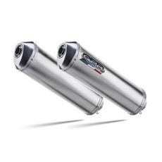 DVOJITÁ KONCOVKA VÝFUKU SLIP - ON GPR SATINOX Y.44.CAT.SAT BRUSHED STAINLESS STEEL INCLUDING REMOVABLE DB KILLERS, LINK PIPES AND CATALYSTS