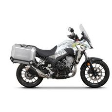 KOMPLETNÁ SADA BOČNÝCH HLINÍKOVÝCH KUFROV SHAD TERRA, 47/47 LITROVÝ BOČNÉ KUFRE, VRÁTANE MONTÁŽNEJ SADY SHAD HONDA CB 500 X