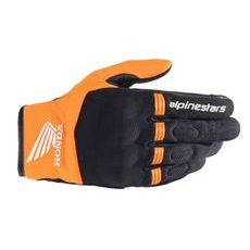 ALPINESTARS COPPER HONDA KOLEKCIA – MOTOCYKLOVÉ RUKAVICE NA CESTNÚ JAZDU (ČIERNA/ORANŽOVÁ) 2024