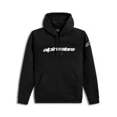 ALPINESTARS RACE WORDMARK HOODIE – VOĽNOČASOVÁ MOTO MIKINA (ČIERNA/BIELA)