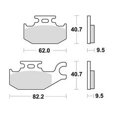 BRZDOVÉ DOŠTIČKY, BRAKING (SEMI-METALICKÁ ZMES SM1) 2 KS V BALENÍ