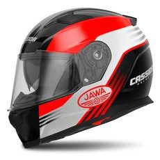 PRILBA APEX JAWA, CASSIDA (ČERVENÁ/ČERNÁ/ŠEDÁ, BALENIE VR. PINLOCK FÓLIE)