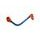 Lever guard ACCOSSATO with blue hose and joint right, aluminium