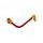 Lever guard ACCOSSATO with red hose and joint right, aluminium