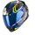SCORPION prilba na motocykel EXO-491 SPIN, čierna/modrá/fluo žltá