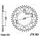Reťazová rozeta JT JTR 503-45 45 zubov,532