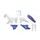Sada plastov 8 dielov HUSQVARNA, RTECH (biela, Husqv. BLUE)