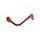 Lever guard ACCOSSATO with red hose and joint right, aluminium