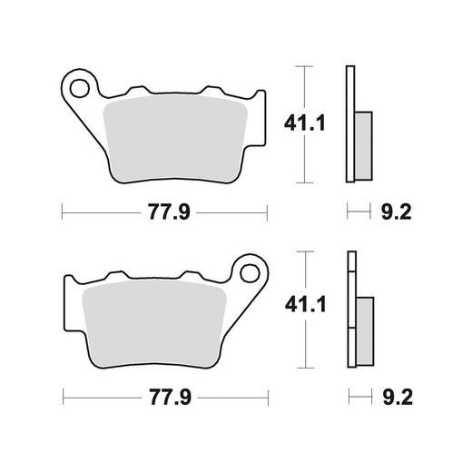 BRZDOVÉ DOŠTIČKY, BRAKING (SEMI-METALICKÁ ZMES SM1) 2 KS V BALENÍ