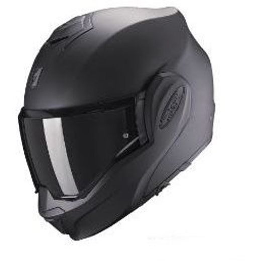 SCORPION PREKLÁPACIA PRILBA NA MOTOCYKEL EXO-TECH EVO SOLID, MATNÁ ČIERNA