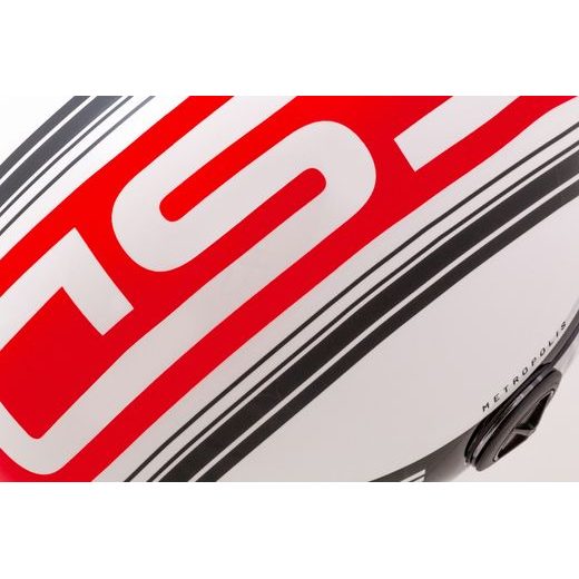 PŘILBA HANDY METROPOLIS, CASSIDA (ČERNÁ/BÍLÁ/ČERVENÁ) 2023