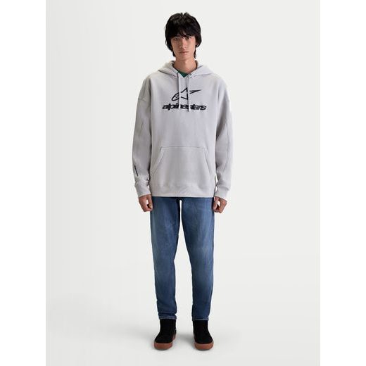 ALPINESTARS PRELUDE OVERSIZED HOODIE – VOĽNOČASOVÁ MOTO MIKINA (SIVÁ)