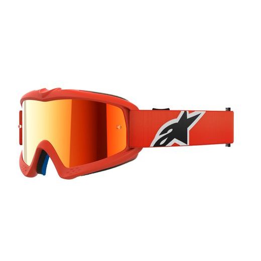 ALPINESTARS VISION YOUTH CORP – DETSKÉ MOTOKROSOVÉ OKULIARE NA MX A ENDURO (ORANŽOVÁ, ZRKADLOVÉ ČERVENÉ PLEXI) 2025