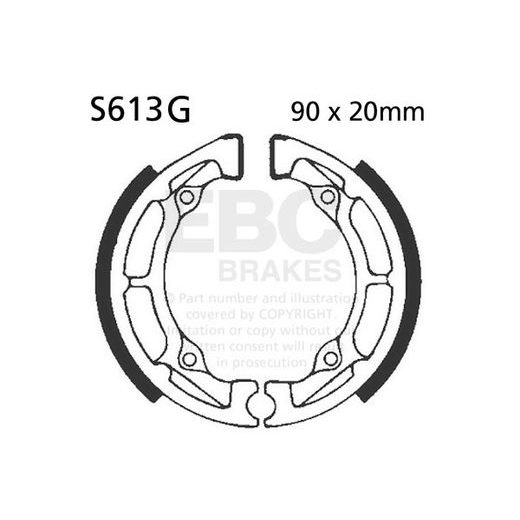BRZDOVÉ ČEĽUSTE -SADA EBC S613G DRÁŽKOVANÝ