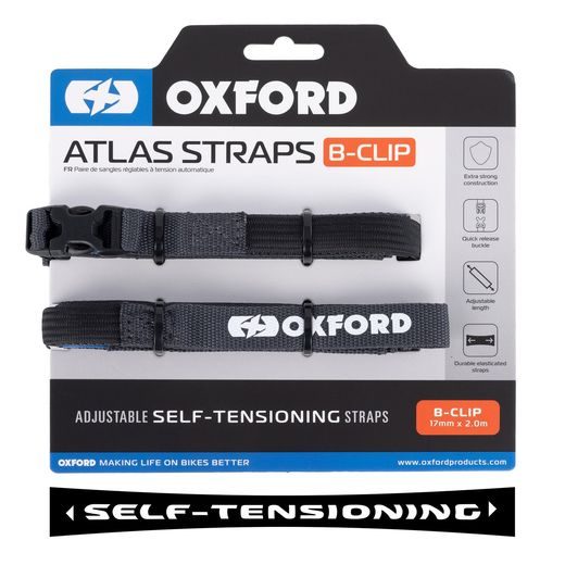 ZAVAZADLOVÉ POPRUHY ATLAS B-CLIP, OXFORD (SIVÁ, 17MM X 2M)