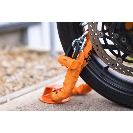 REŤAZOVÝ ZÁMOK NA MOTOCYKL, ARMR (ORANŽOVÝ, DĹŽKA 1.5 M)