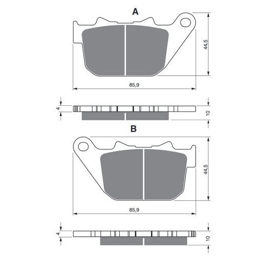 BRZDOVÉ OBLOŽENIE GOLDFREN 274 S33 STREET ZADNÁ