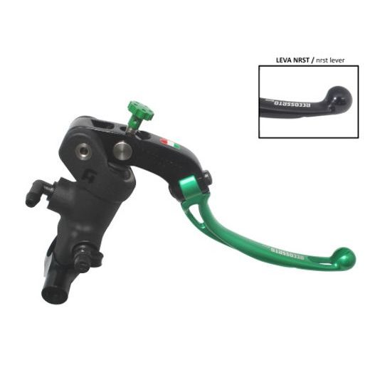 RADIAL BRAKE MASTER CYLINDER ACCOSSATO 19 X 19 WITH FOLDING LEVER,GREEN