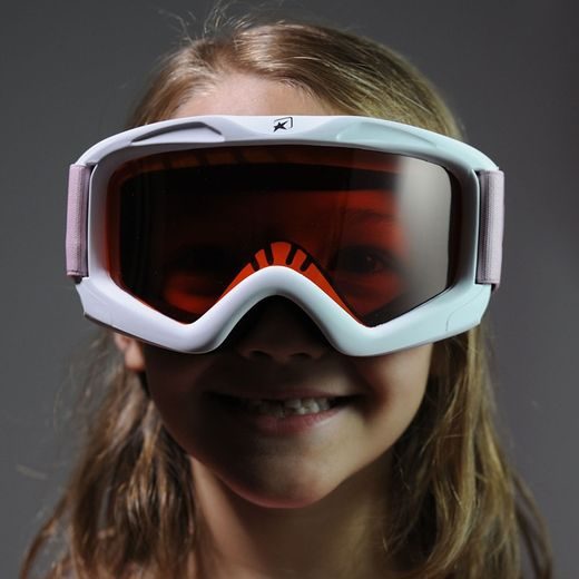 OKULIARE ARIETE SNOWY - KIDS 14930-BOU WHITE, ORANGE LENS PINK STRAP