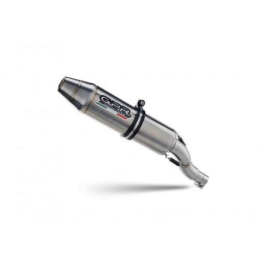 SLIP-ON EXHAUST GPR DEEPTONE ATV.38.1.DE BRUSHED STAINLESS STEEL INCLUDING REMOVABLE DB KILLER AND LINK PIPE