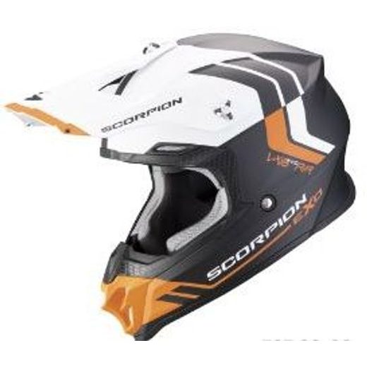 SCORPION PRILBA NA MOTOCYKEL VX-16 EVO AIR FUSION, ČIERNA/ORANŽOVÁ/BIELA