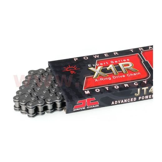 REŤAZ 428X1R, JT CHAINS (X-KRÚŽOK, FARBA ČIERNA, 124 ČLÁNKOV VR. ROZPOJOVACIE SPOJKY)