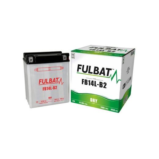 BATÉRIA 12 V, YB14L-B2, 14,7AH, 165A, KONVENČNÉ 134X89X166 FULBAT(VČ. BALENIE ELEKTROLYTU)