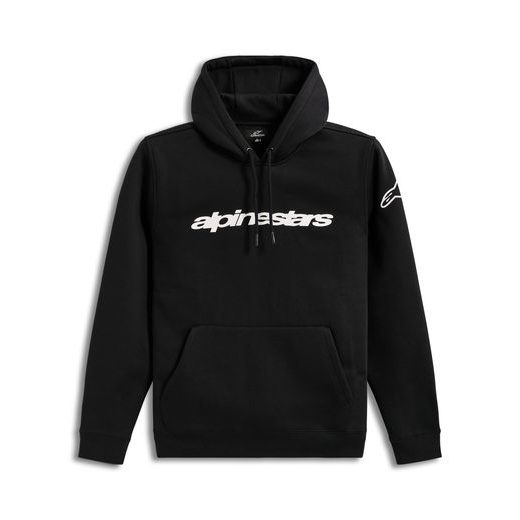 ALPINESTARS RACE WORDMARK HOODIE – VOĽNOČASOVÁ MOTO MIKINA (ČIERNA/BIELA)