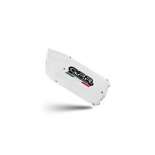 SLIP-ON EXHAUST GPR ALBUS EVO4 E4.S.192.GT.ALBE4 WHITE GLOSSY INCLUDING REMOVABLE DB KILLER AND LINK PIPE