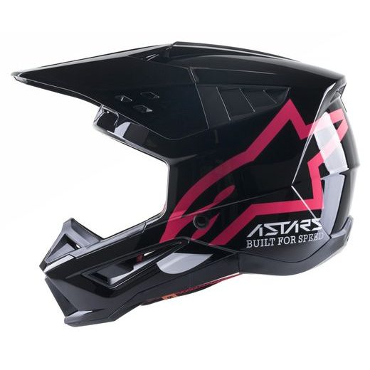 PŘILBA S-M5 COMPASS 2022, ALPINESTARS (ČERNÁ/RŮŽOVÁ)