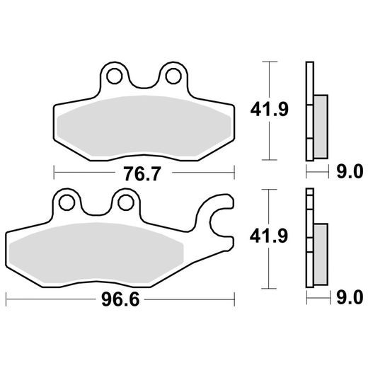 BRZDOVÉ DOŠTIČKY, BRAKING (SEMI-METALICKÁ ZMES SM1) 2 KS V BALENÍ