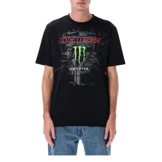 TRIČKO DUCATI CORSE - MONSTER ENERGY (ČIERNA, SIVÁ)