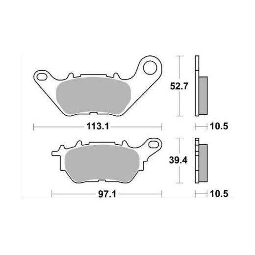 BRZDOVÉ DOŠTIČKY, BRAKING (SEMI-METALICKÁ ZMES SM1) 2 KS V BALENIE
