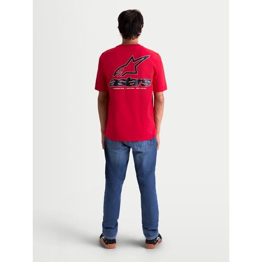 ALPINESTARS LINEOUT CSF – VOĽNOČASOVÉ MOTO TRIČKO (ČERVENÁ)
