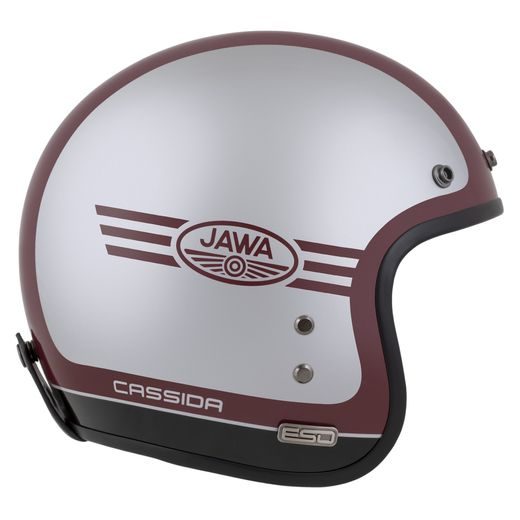 PRILBA ESO JAWA PANEL, CASSIDA (ČERVENÁ/STŘÍBRNÁ/ČERNÁ) 2024