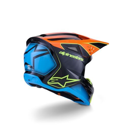 PRILBA S-M3 FRAY, ALPINESTARS (ČERNÁ/ORANŽOVÁ FLUO/ŽLUTÁ FLUO/TYRKYSOVÁ) 2026