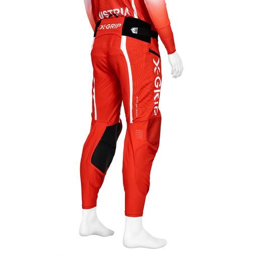 MOTOKROSOVÉ NOHAVICE X-GRIP TITANIUM – ČERVENÁ, S VRECKAMI, M