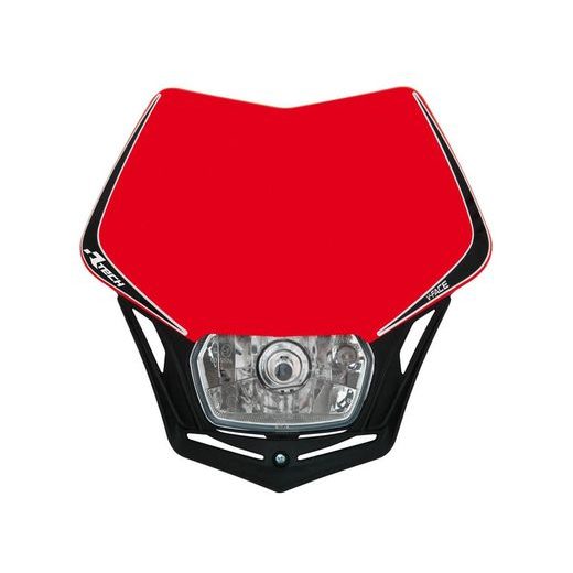 UNI PREDNÁ MASKA VRÁTANE SVETLÁ V-FACE, RTECH (ČERVENO-ČIERNA)