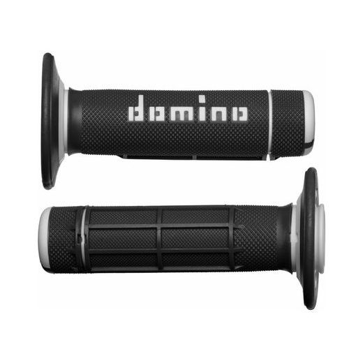 GRIPY A020 (OFFROAD) DĹŽKA 118 MM, DOMINO (ČIERNO-ŠEDÉ)