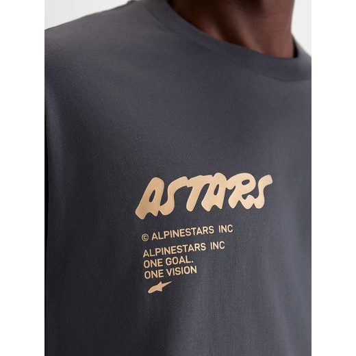 ALPINESTARS CHALK OVERSIZED CSF – VOĽNOČASOVÉ MOTO TRIČKO (TMAVO SIVÁ)