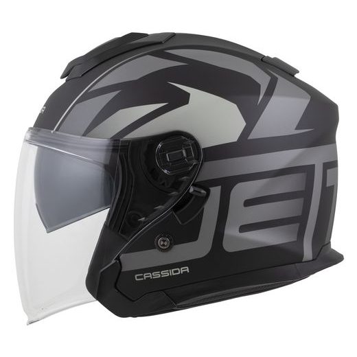 PRILBA JET TECH 2.0 ROTO, CASSIDA (ČIERNA MATNÁ/ŠEDÁ/BÍLÁ) 2025